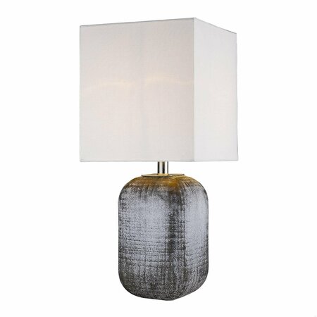 Homeroots 24.75 x 11 x 11 in. Trend Home 1-Light Polished Nickel Table Lamp 399162